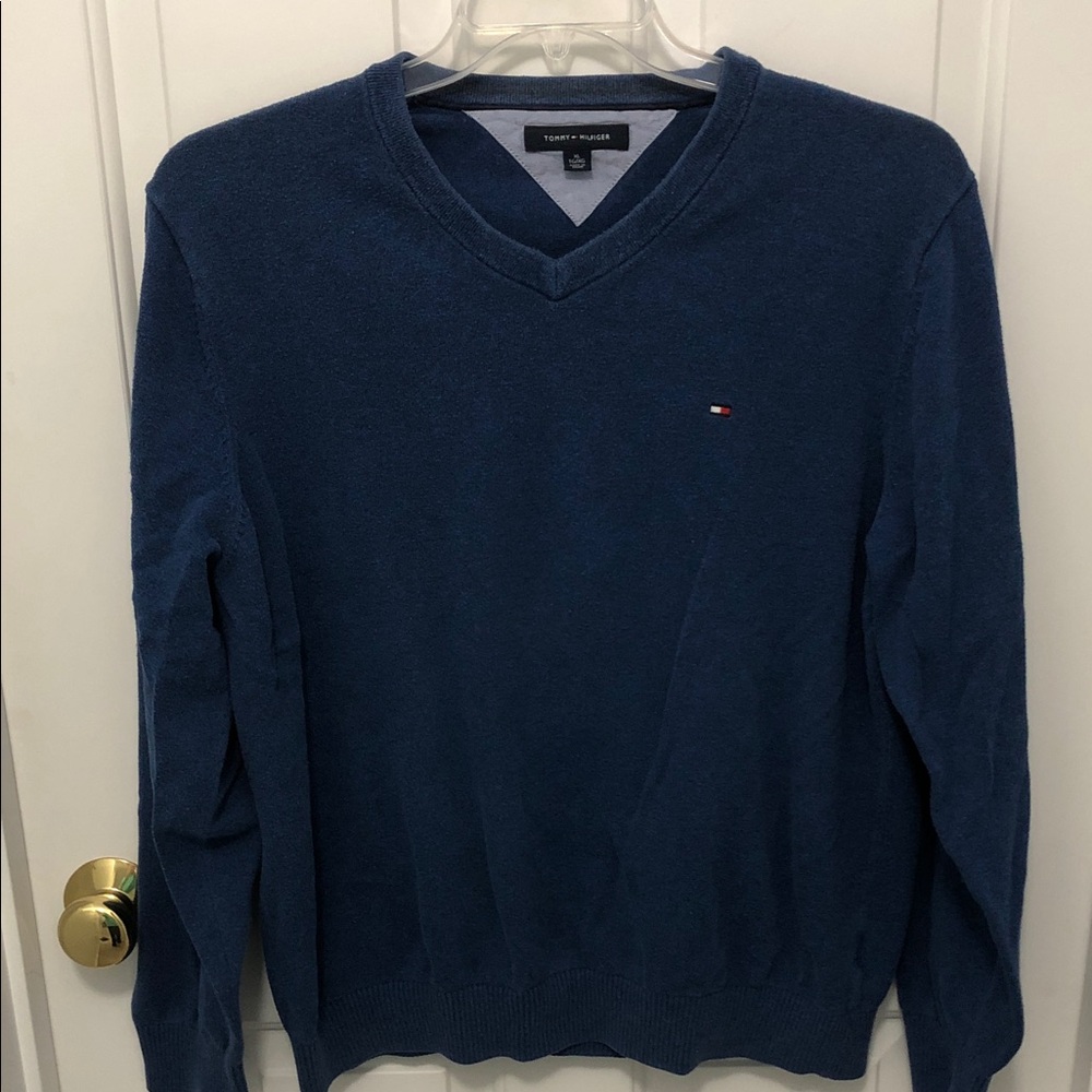 Tommy Hilfiger Men's Deep Navy V-Neck Sweater